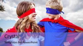  Presentation with landscape - PPT layouts enhanced with textile 3d - landscape of countryside against happy background and a light blue colored foreground