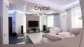  Presentation with apartment - Amazing theme having textile 3d - modern apartment interior photo backdrop and a lemonade colored foreground