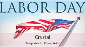  Presentation with labor - Colorful slides enhanced with textile 3d - panoramic shot of labor day backdrop and a coral colored foreground