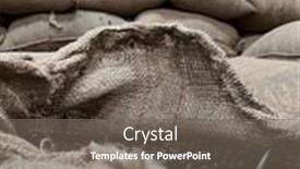  Presentation with textile - Presentation theme with textile-bag-filled-with-roasted background and a gray colored foreground