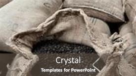  Presentation with textile - Theme consisting of textile-bag-filled-with-roasted background and a gray colored foreground