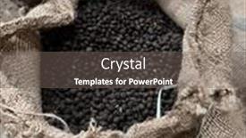  Presentation with textile - Slide deck having textile-bag-filled-with-roasted background and a gray colored foreground