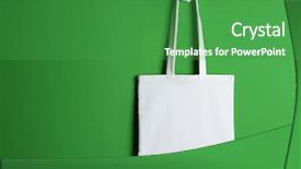  Presentation with mock up cotton tote bag - Presentation theme consisting of textile bag on green background background and a shamrock green colored foreground