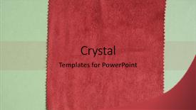  Presentation with sample - Amazing PPT theme having textile borders - brown fabric swatch sample backdrop and a red colored foreground