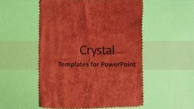  Presentation with sample - PPT layouts consisting of textile borders - brown fabric swatch sample background and a red colored foreground