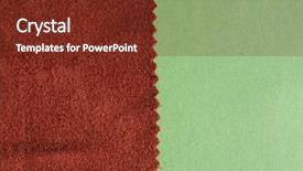  Presentation with sample - Slides having textile borders - brown fabric swatch sample background and a tawny brown colored foreground