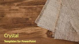  Presentation with wooden - Slides having textile borders - burlap hessian sacking on wooden background and a tawny brown colored foreground