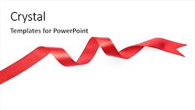  Presentation with textile - Presentation design with textile borders - red ribbon isolated on white background and a white colored foreground