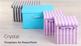  Presentation with textile - Colorful PPT layouts enhanced with textile-boxes-on-floor backdrop and a light gray colored foreground