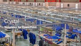  Presentation with textile - Presentation design with textile factory in africa botswana industrialization trying to eradicate poverty background and a ocean colored foreground