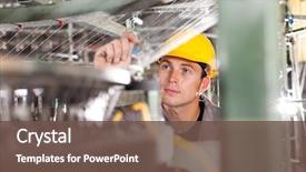  Presentation with controller - Audience pleasing theme consisting of textile factory quality controller checking backdrop and a tawny brown colored foreground
