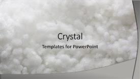  Presentation with texture - PPT theme featuring textile fibers - closeup of white synthetic winterizer background and a light gray colored foreground