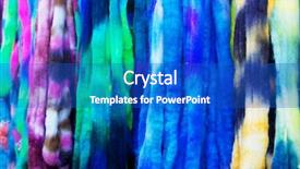  Presentation with yellow green - Amazing presentation theme having textile fibers spinning - blue violet yellow green backdrop and a cobalt blue colored foreground