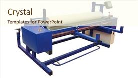  Presentation with spinning - Slide deck consisting of textile fibers spinning - image of a loom background and a  colored foreground