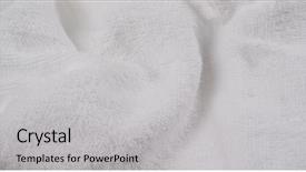  Presentation with texture - Theme featuring textile fibers spinning - white towel texture background and a light gray colored foreground