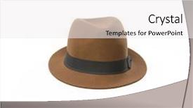  Presentation with graduation ceremony graduation caps hat - Presentation theme consisting of textile history - fedora hat isolated on white background and a white colored foreground