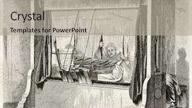  Presentation with paris - Beautiful slides featuring textile history - loom in gobelins manufactory old backdrop and a light gray colored foreground