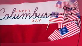  Presentation with title - Cool new PPT layouts with textile history - title for celebration of colombus backdrop and a coral colored foreground