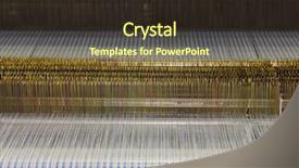  Presentation with textile - PPT layouts enhanced with textile machine background and a tawny brown colored foreground