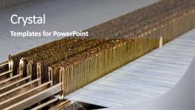  Presentation with textile - PPT layouts having textile machine background and a gray colored foreground