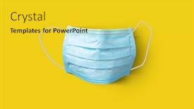  Presentation with sickness - Presentation theme consisting of textile-medical-antibacterial-protective-blue background and a yellow colored foreground