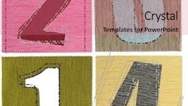  Presentation with textile - Colorful PPT layouts enhanced with textile numbers new year 2014 backdrop and a coral colored foreground