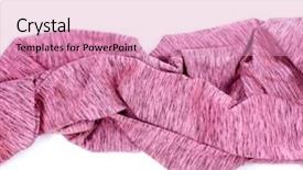  Presentation with pink color velvet textile - Slide set with textile on a white background background and a coral colored foreground