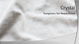  Presentation with cotton fabric - Cool new PPT theme with fabrics textiles - textile and texture concept backdrop and a light gray colored foreground