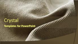  Presentation with textile - Beautiful slide set featuring textile texture backdrop and a tawny brown colored foreground