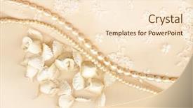  Presentation with textile - Presentation having textile wedding background background and a cream colored foreground