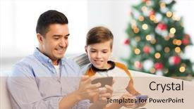  Presentation with family tree - PPT layouts having texting message or playing game background and a coral colored foreground