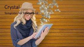  Presentation with hat - Cool new PPT layouts with texting money hipster with hat backdrop and a gold colored foreground