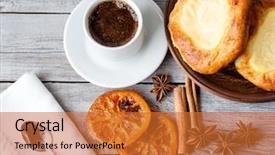  Presentation with bread life - Cool new presentation with textural table with a cup backdrop and a red colored foreground