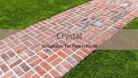  Presentation with old brick wall texture - PPT layouts consisting of texture-and-detail background and a coral colored foreground