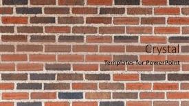  Presentation with brick wall texture - PPT theme enhanced with texture-and-detail background and a coral colored foreground
