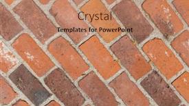  Presentation with old brick wall texture - Presentation theme featuring texture-and-detail background and a coral colored foreground