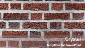  Presentation with brick wall texture - Presentation design consisting of texture-and-detail background and a violet colored foreground