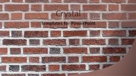  Presentation with brick wall texture - Presentation theme having texture-and-detail background and a coral colored foreground
