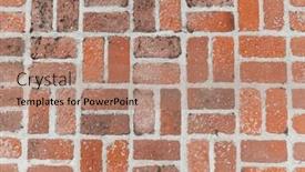  Presentation with old brick wall texture - Slides having texture-and-detail background and a coral colored foreground