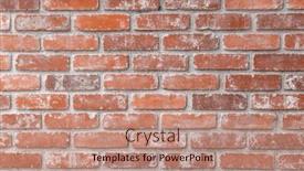  Presentation with brick wall texture - PPT theme enhanced with texture-and-detail background and a coral colored foreground