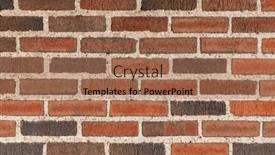  Presentation with brick wall texture - PPT theme featuring texture-and-detail background and a coral colored foreground