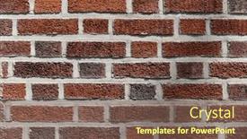  Presentation with brick wall texture - PPT theme consisting of texture-and-detail background and a violet colored foreground