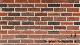  Presentation with brick wall texture - PPT theme having texture-and-detail background and a coral colored foreground