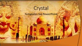  Presentation with hindu gods - Colorful PPT layouts enhanced with texture and landmarks of india backdrop and a yellow colored foreground