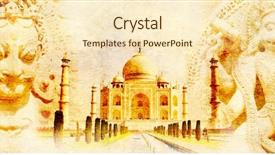  Presentation with hindu gods - Cool new slide deck with texture and landmarks of india backdrop and a cream colored foreground