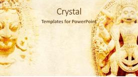  Presentation with hindu gods - Amazing presentation theme having texture and landmarks of india backdrop and a cream colored foreground
