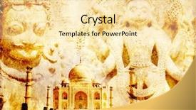  Presentation with hindu gods - Beautiful theme featuring texture and landmarks of india backdrop and a blonde colored foreground