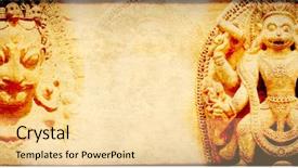  Presentation with hindu gods - Cool new PPT layouts with texture and landmarks of india backdrop and a blonde colored foreground