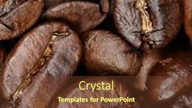  Presentation with coffea arabica - Colorful presentation design enhanced with texture-background-coffee-beans-closeup backdrop and a tawny brown colored foreground
