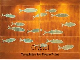 Texture Background From Fish Simbols PPT template 61 | CrystalGraphics